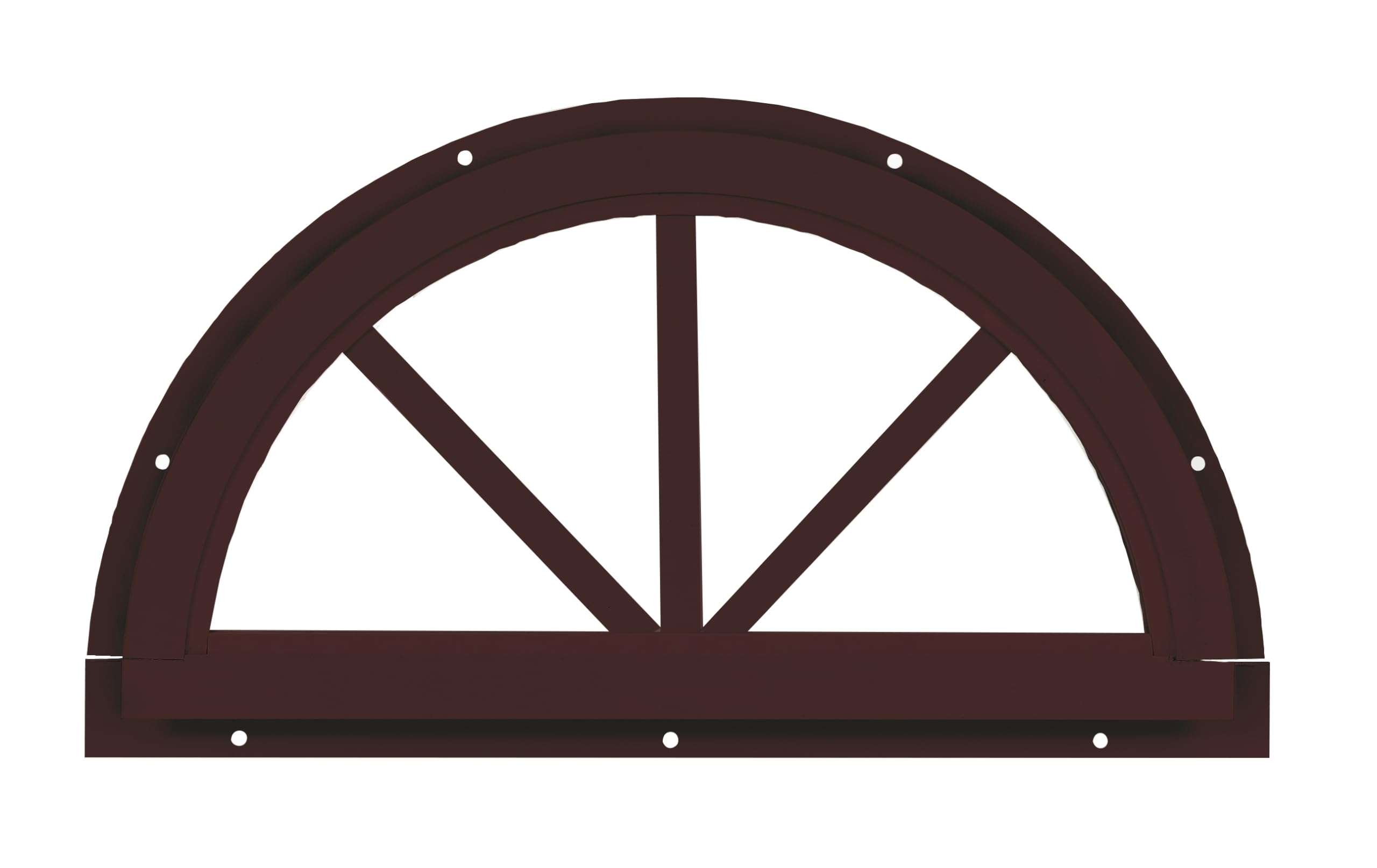 Shed Window 14.25" Half Moon Sunburst- J-Lap, Tempered Glass, for Sheds, Playhouses, and Chicken Coops 1 PK (SUNB14WJ-BX1)