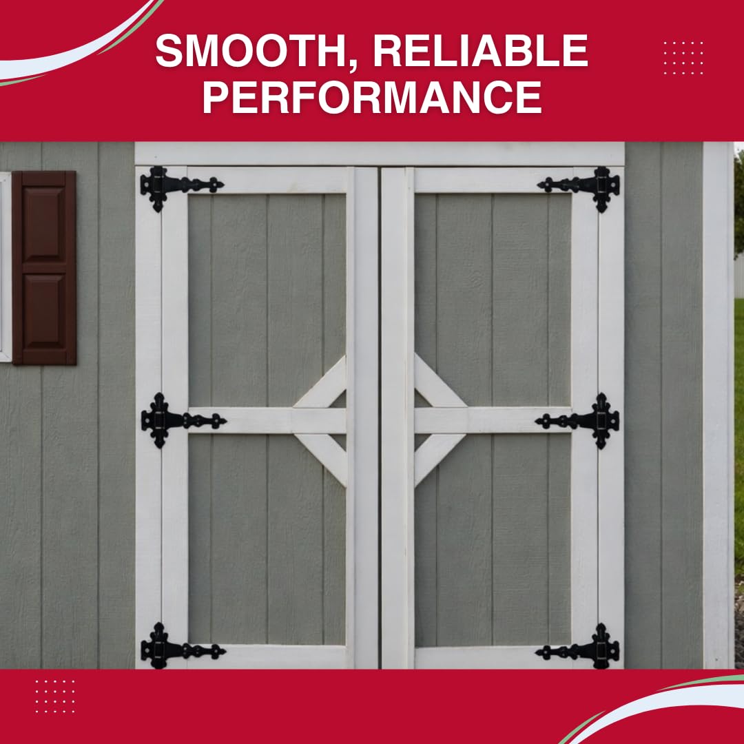 5" Black Decorative T-Hinges, 3-Pack