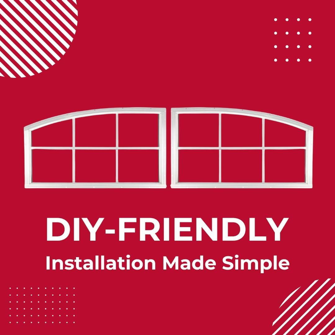 23" x 15" Quarter Arch Window Pair, Fixed, Aluminum Frame