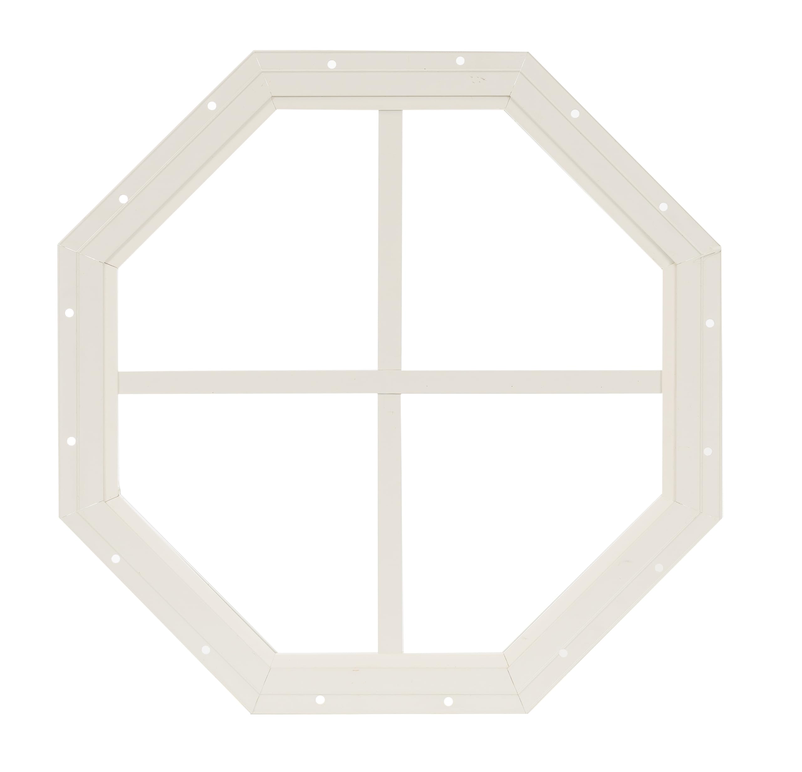 14" & 18" Octagon Gable Window, Fixed Flush Mount