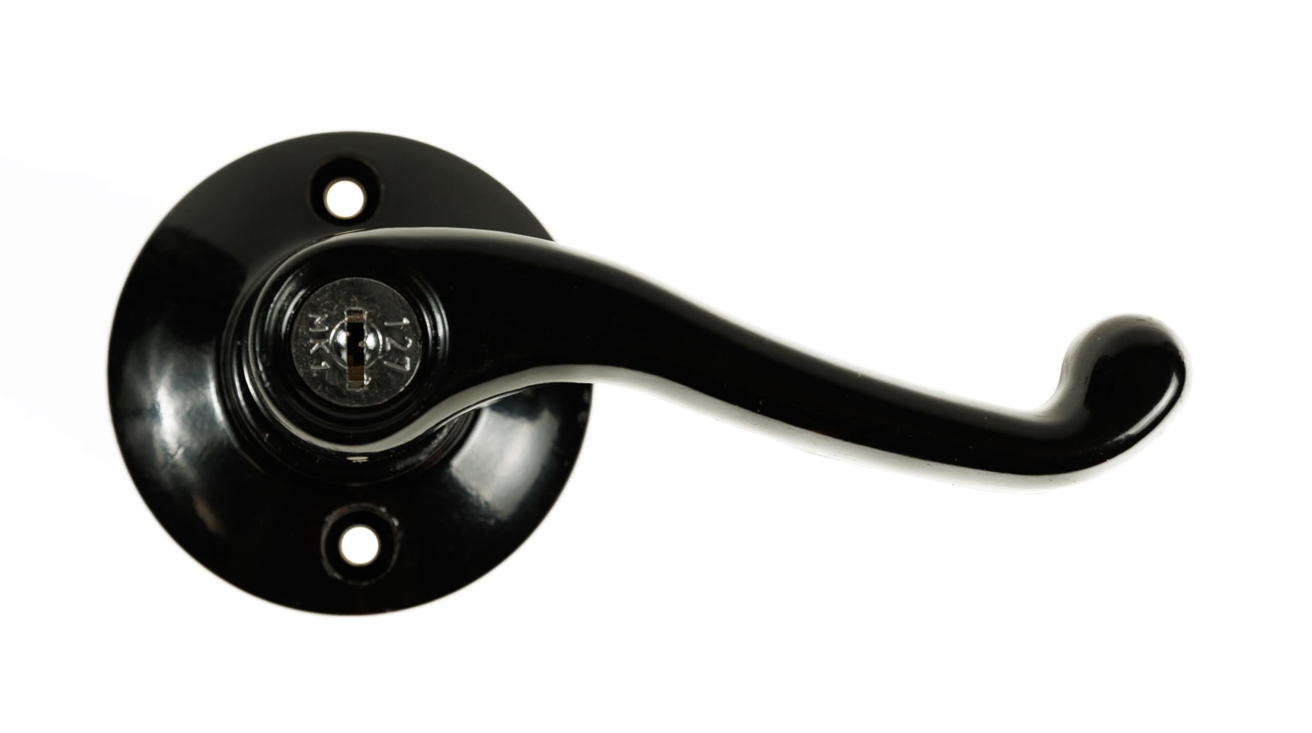 5-1/2" Black L-Handle Shed Door Lock Kit, 1-Pack