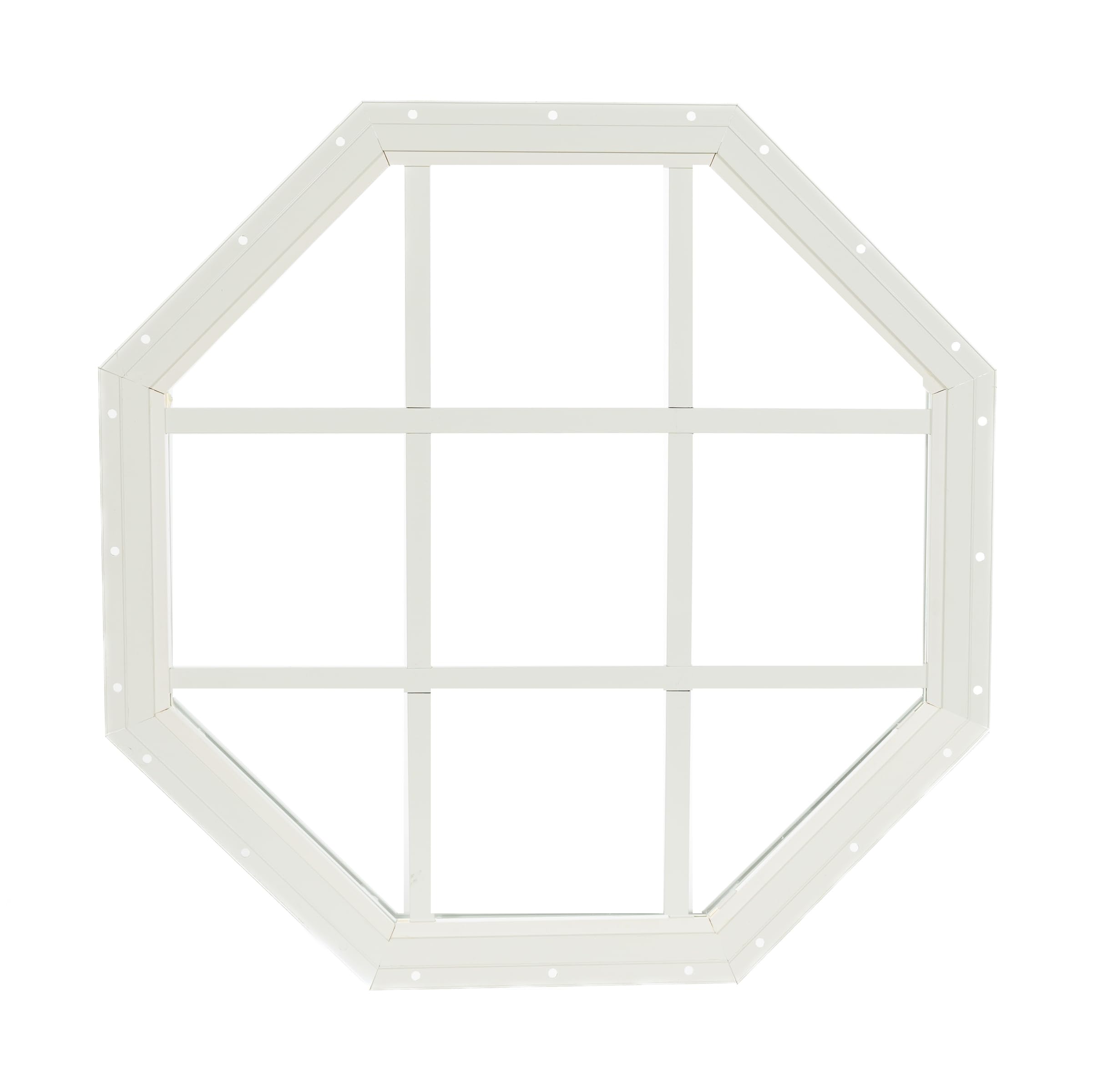 14" & 18" Octagon Gable Window, Fixed Flush Mount