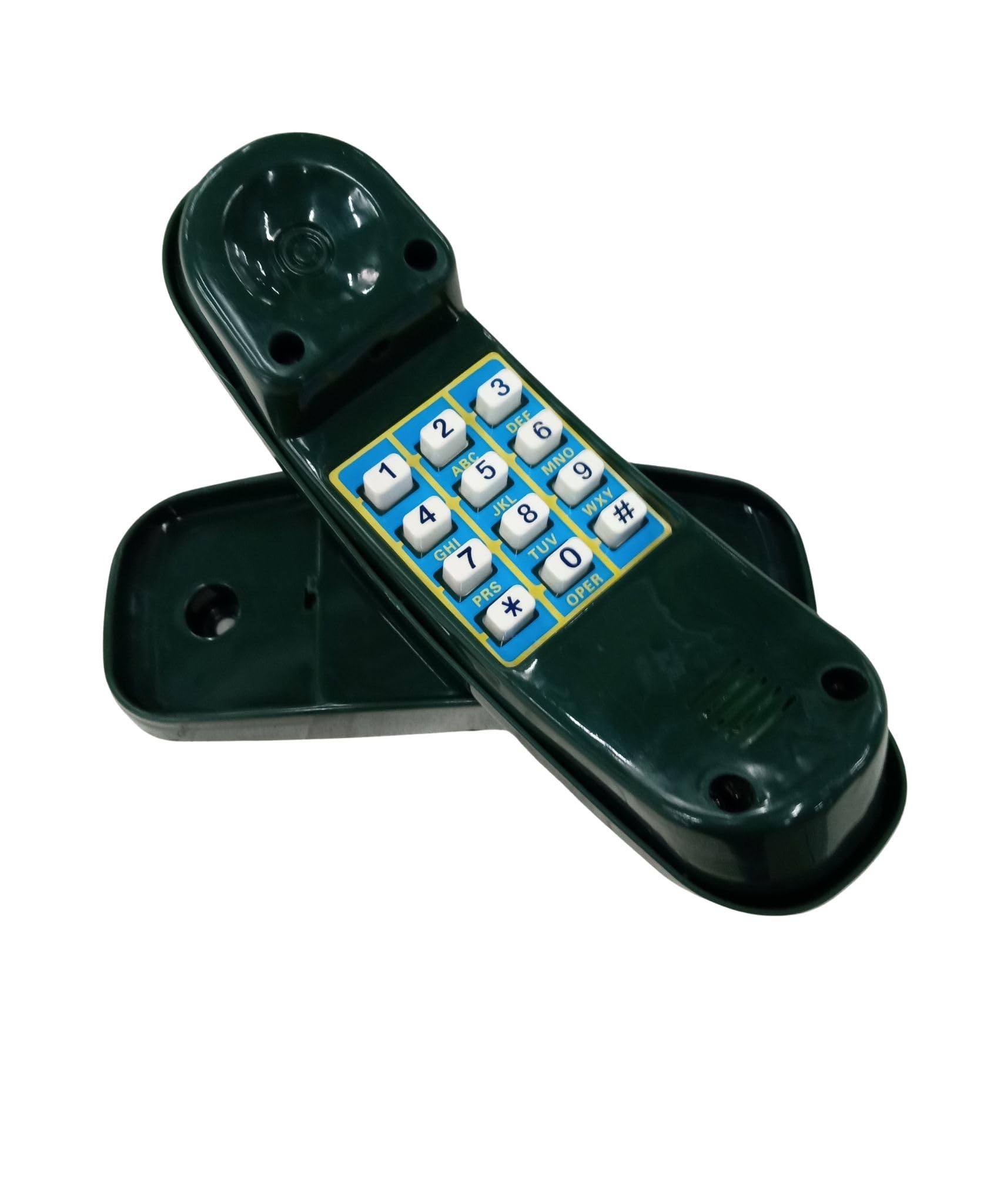 Playset Phone with Music | Portable Green Kids Telephone for Outdoor Playsets