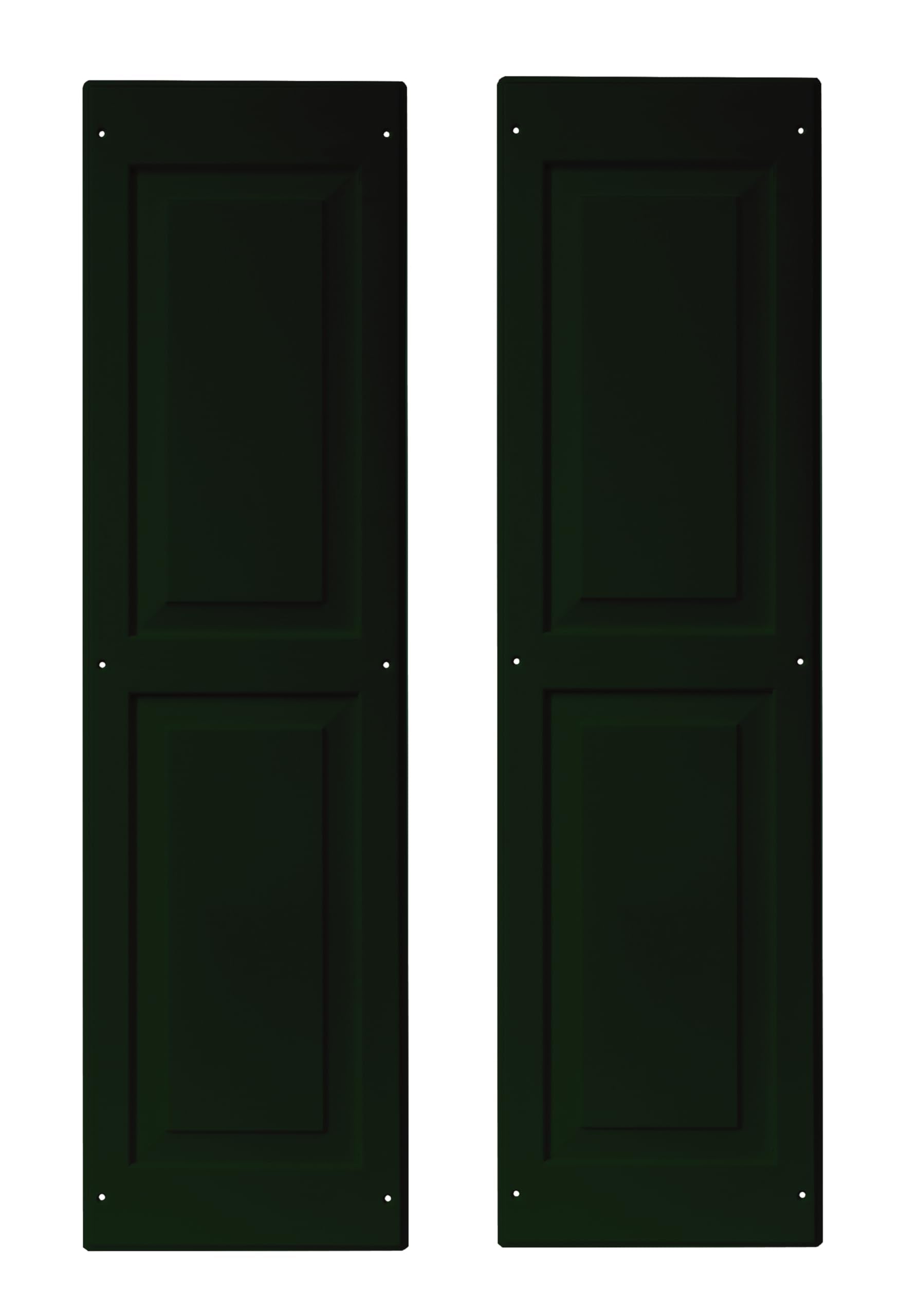12" x 43" Raised Panel Shed Shutters, 1 Pair