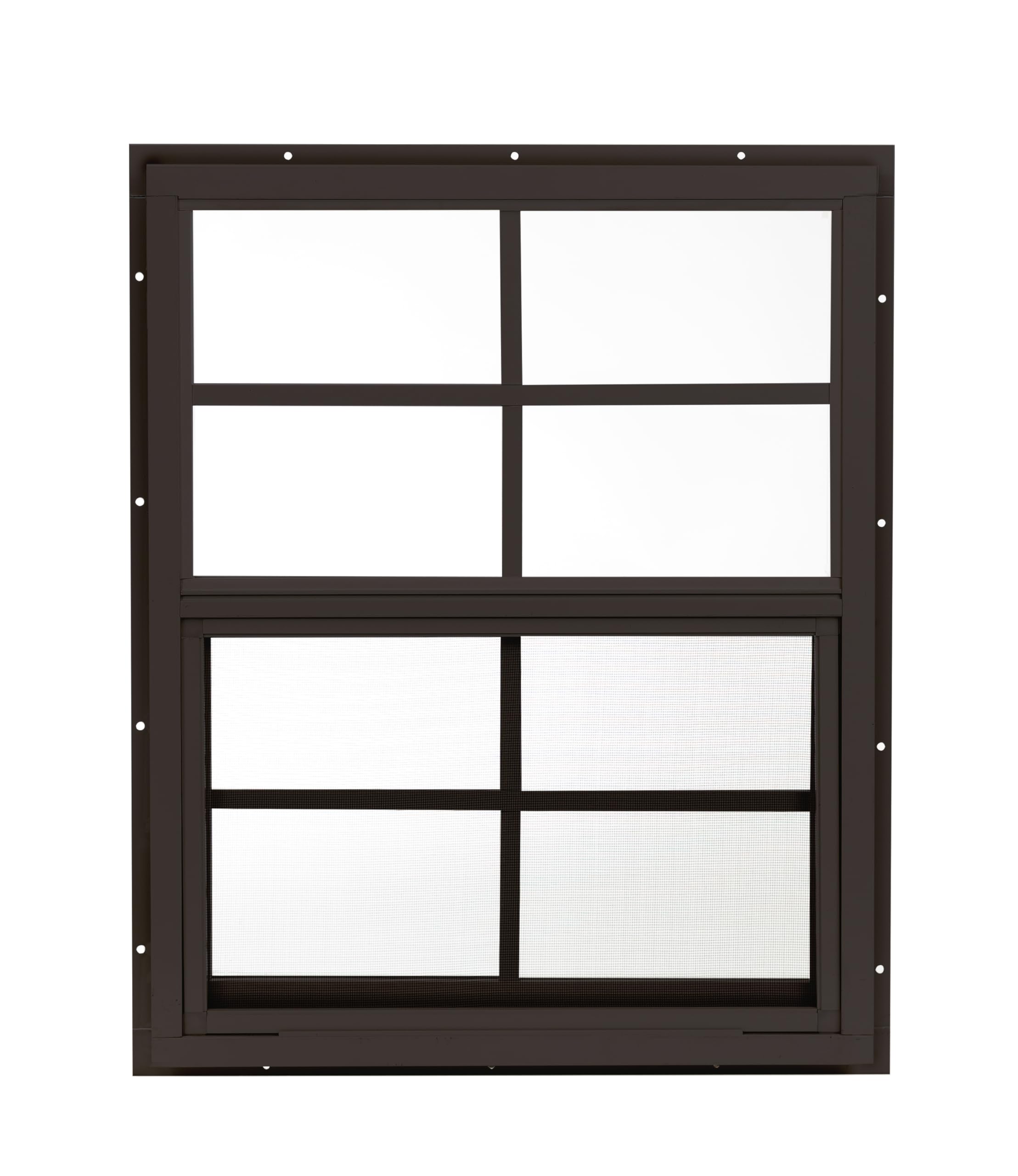 Apple Outdoor Supply 18x23 Shed Window, J-Lap Sliding Window with Tempered Glass & Screen, 1-Pack