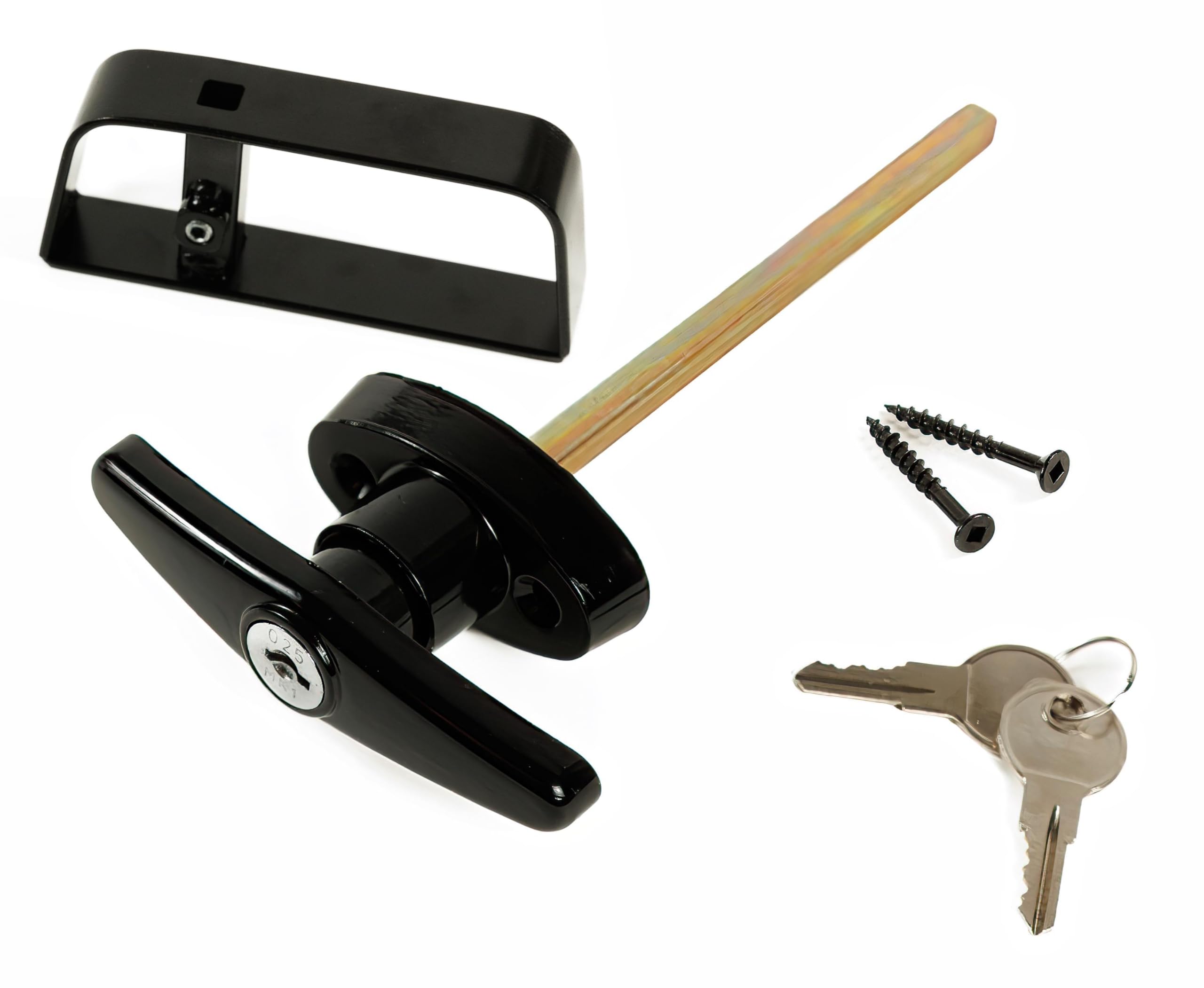 5-1/2" Black T-Handle Shed Door Lock Kit, 1-Pack