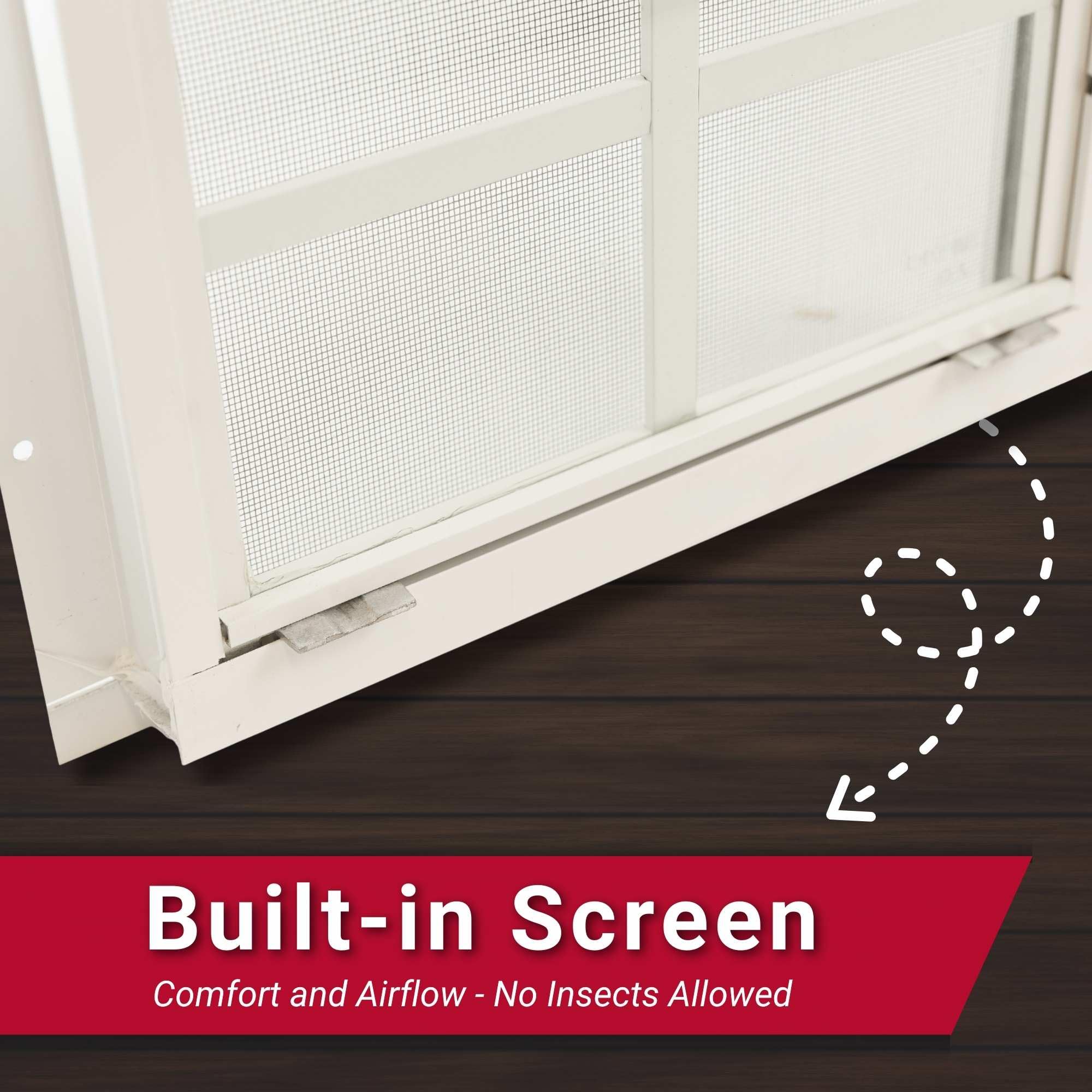 Sliding Shed Window with Screen | Flush Mount 22" x 36" Aluminum Frame for Outdoor Buildings