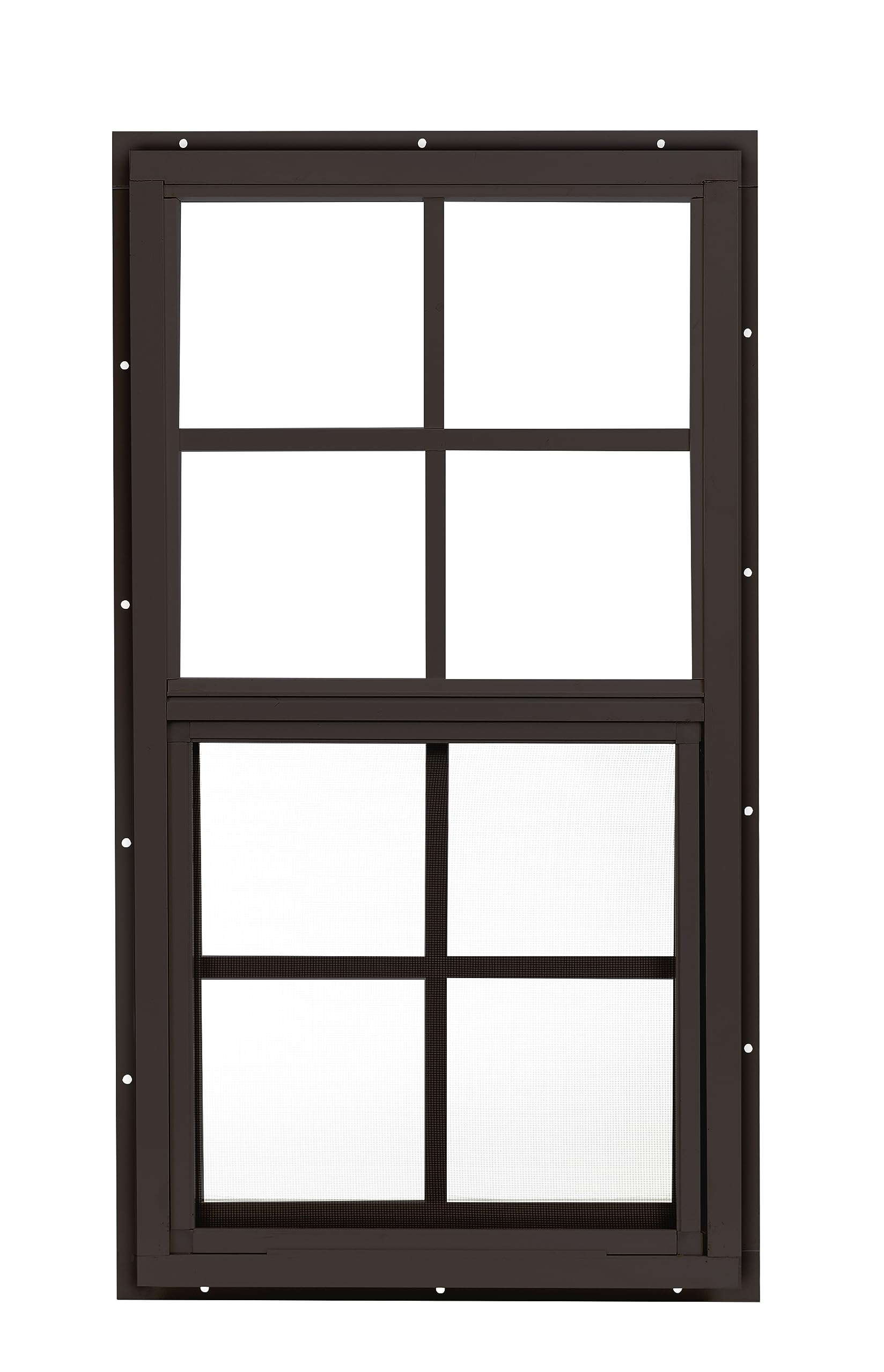Apple Outdoor Supply 14x27 Shed Window, J-Lap Sliding Window with Tempered Glass & Screen, 1-Pack