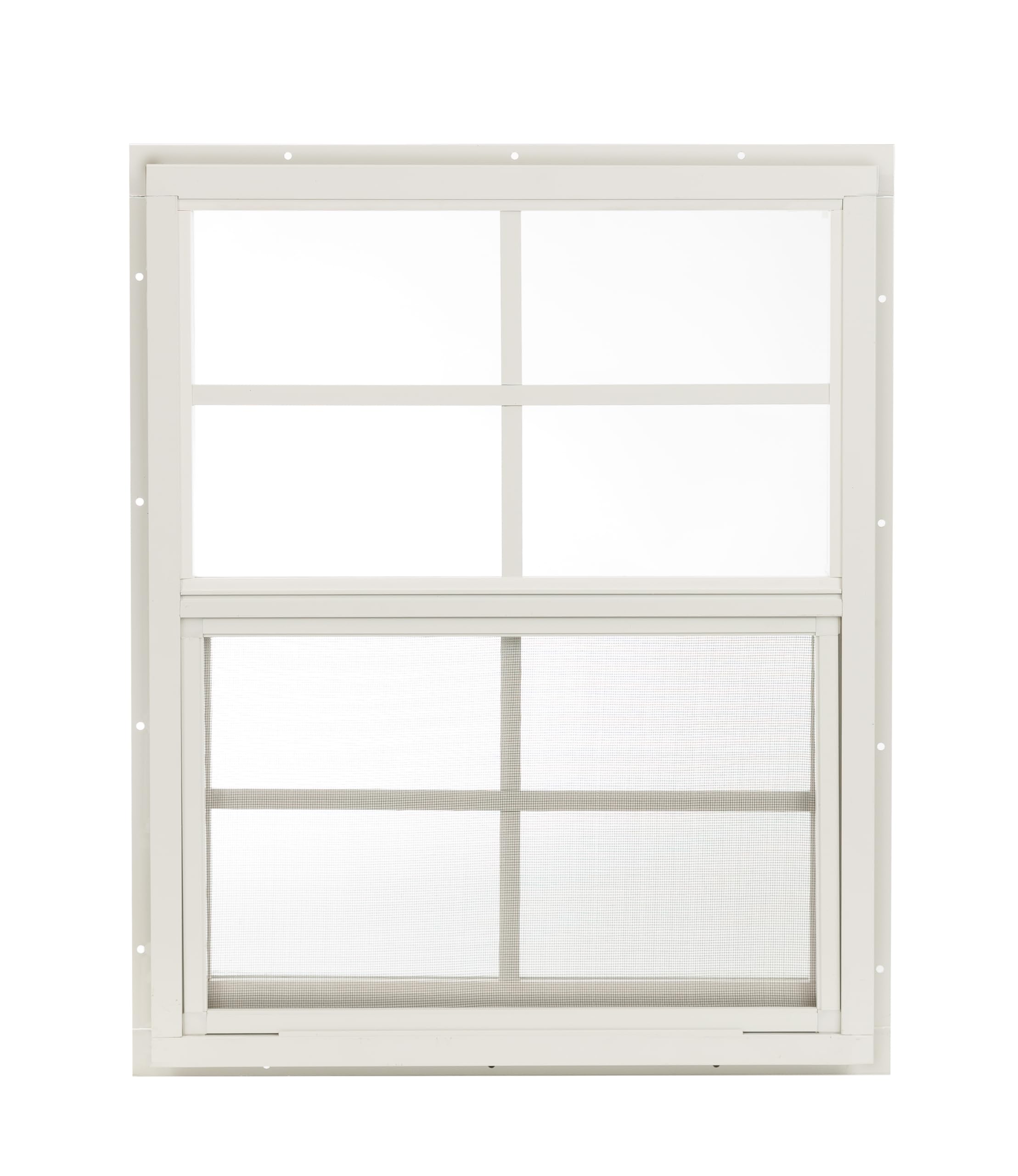 Apple Outdoor Supply 18x23 Shed Window, J-Lap Sliding Window with Tempered Glass & Screen, 1-Pack