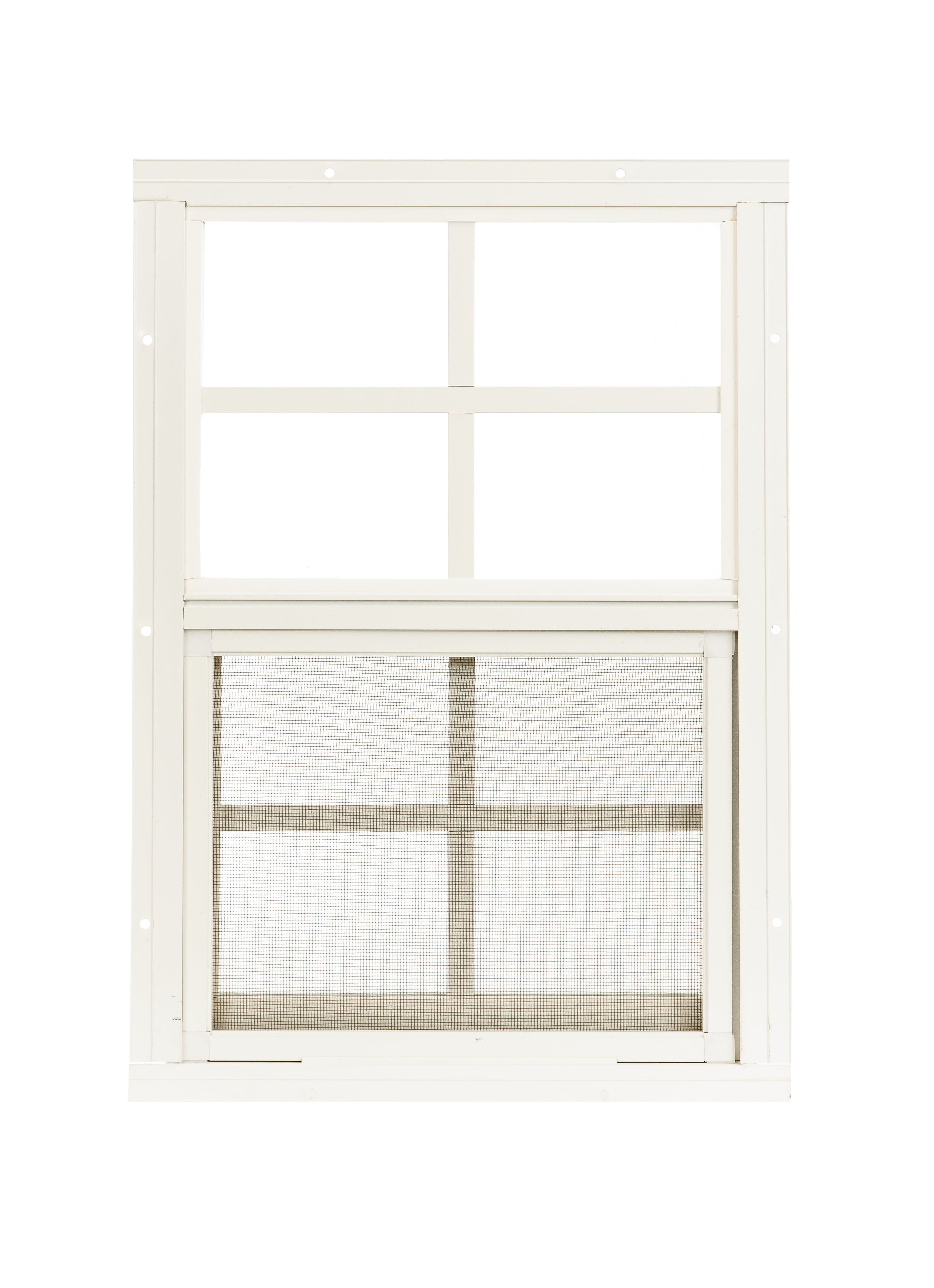12" W x 18" H Single Hung Flush Mount White Window for Sheds, Playhouses, and MORE