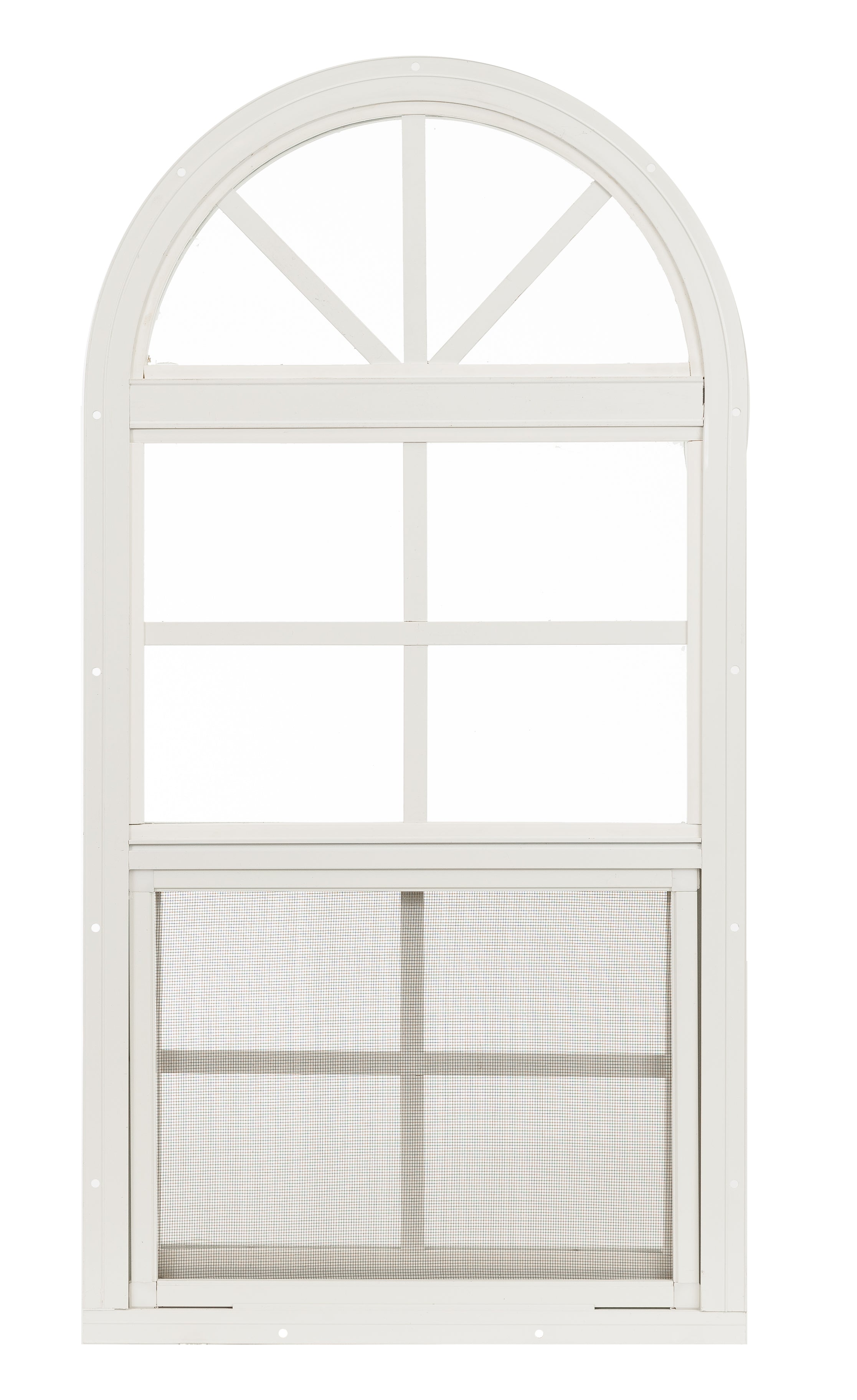 14" W x 28" H Arch Top White Window for Sheds, Playhouses, and MORE 