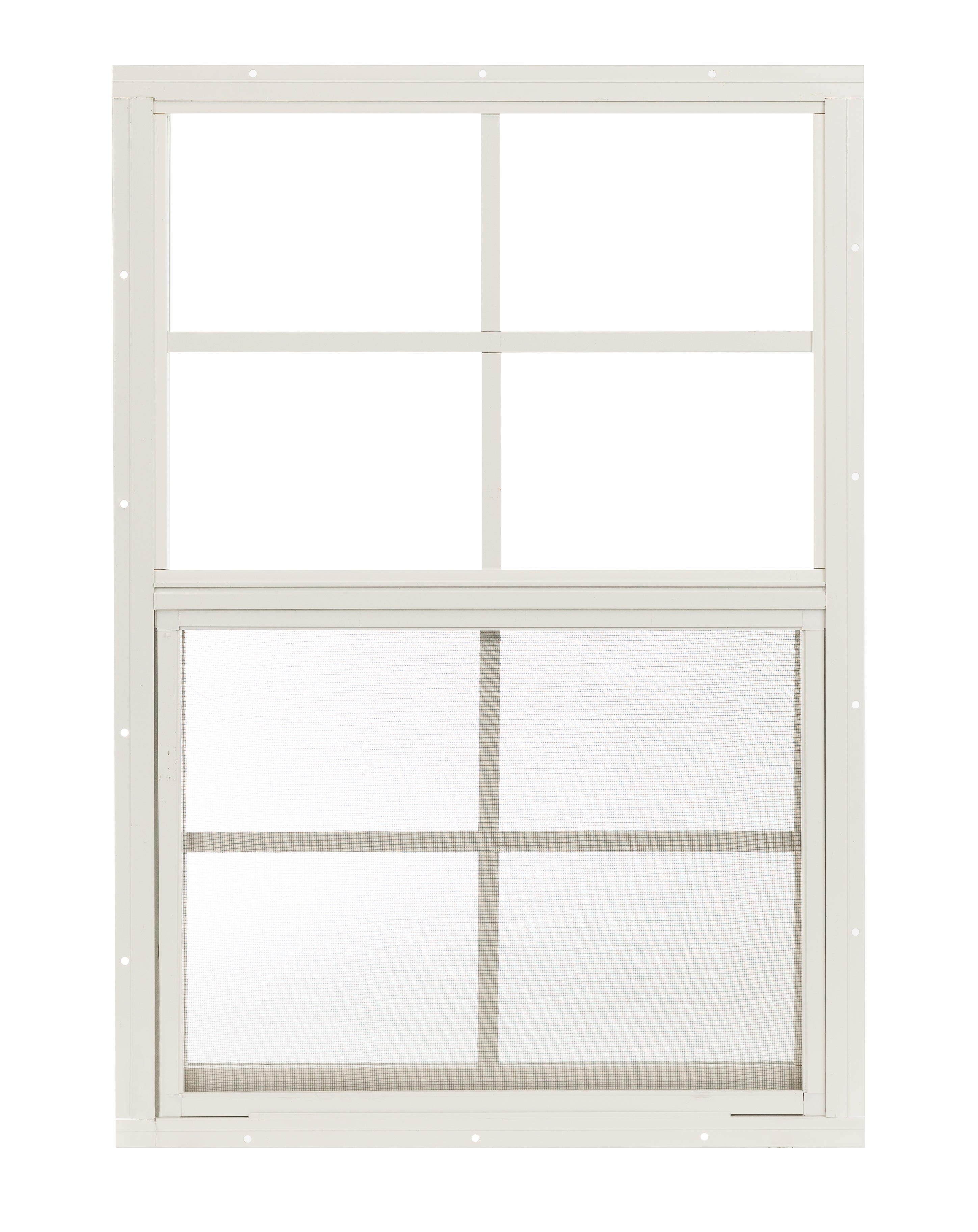 18" W x 27" H Single Hung Flush Mount White Window for Sheds, Playhouses, and MORE