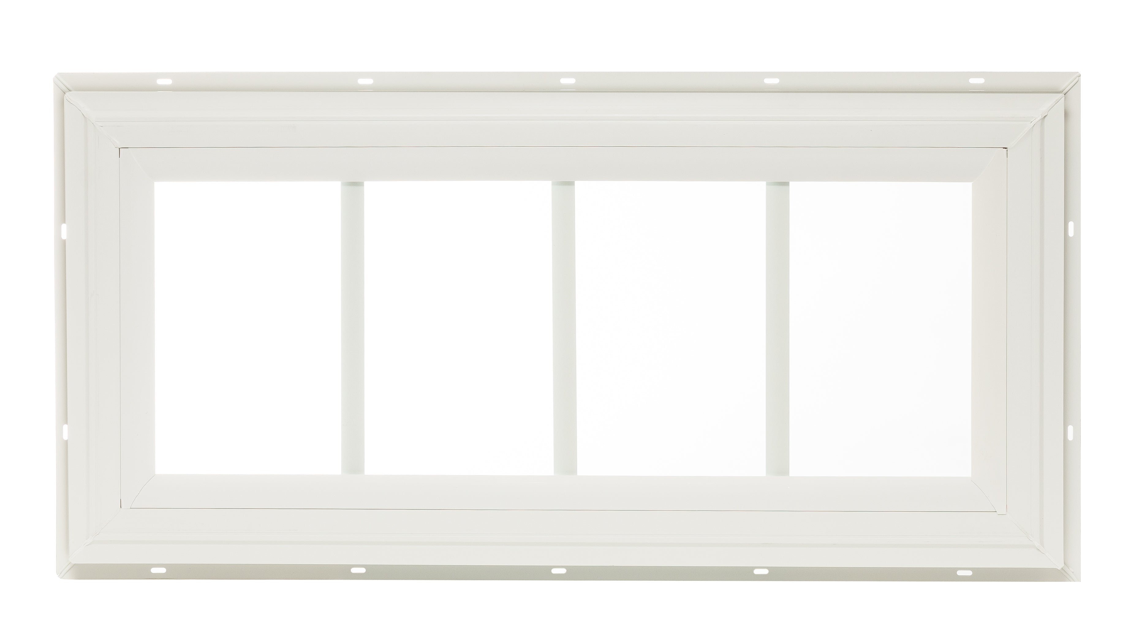 10.185" X 23" Transom J-Lap PVC White Window for Sheds, Playhouses, and MORE 1 PK