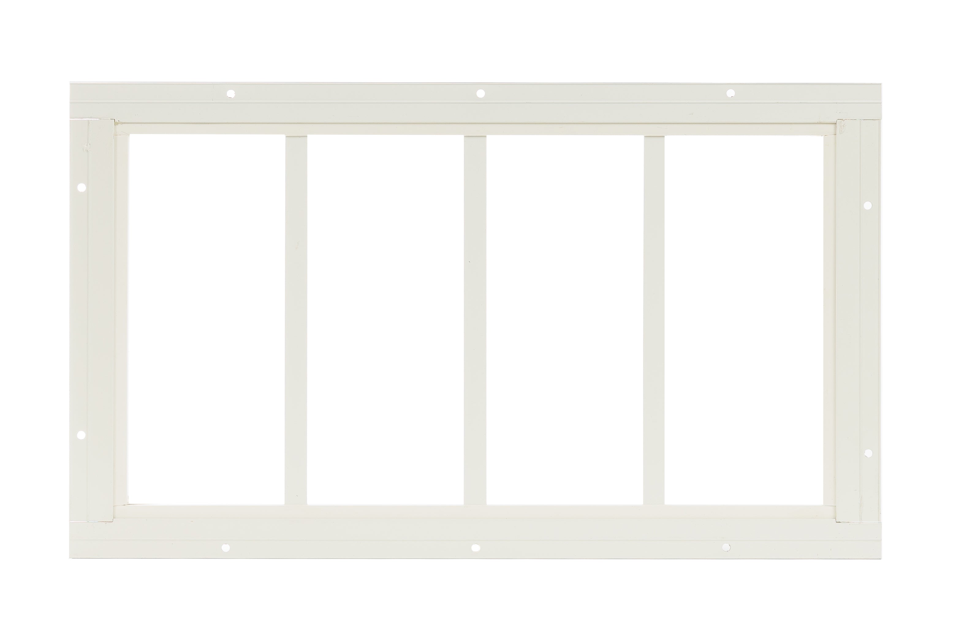 10.185" X 18" Transom Flush Mount PVC White Window with grids for Sheds, Playhouses, and MORE 