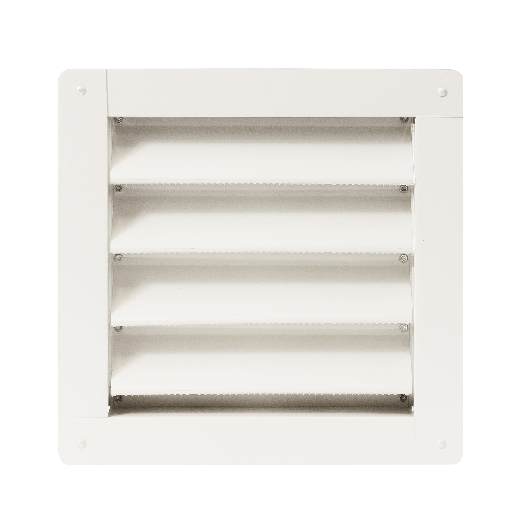 8" x 8" Flush Mount Aluminum White Wall Vent for Sheds, Playhouses, and MORE