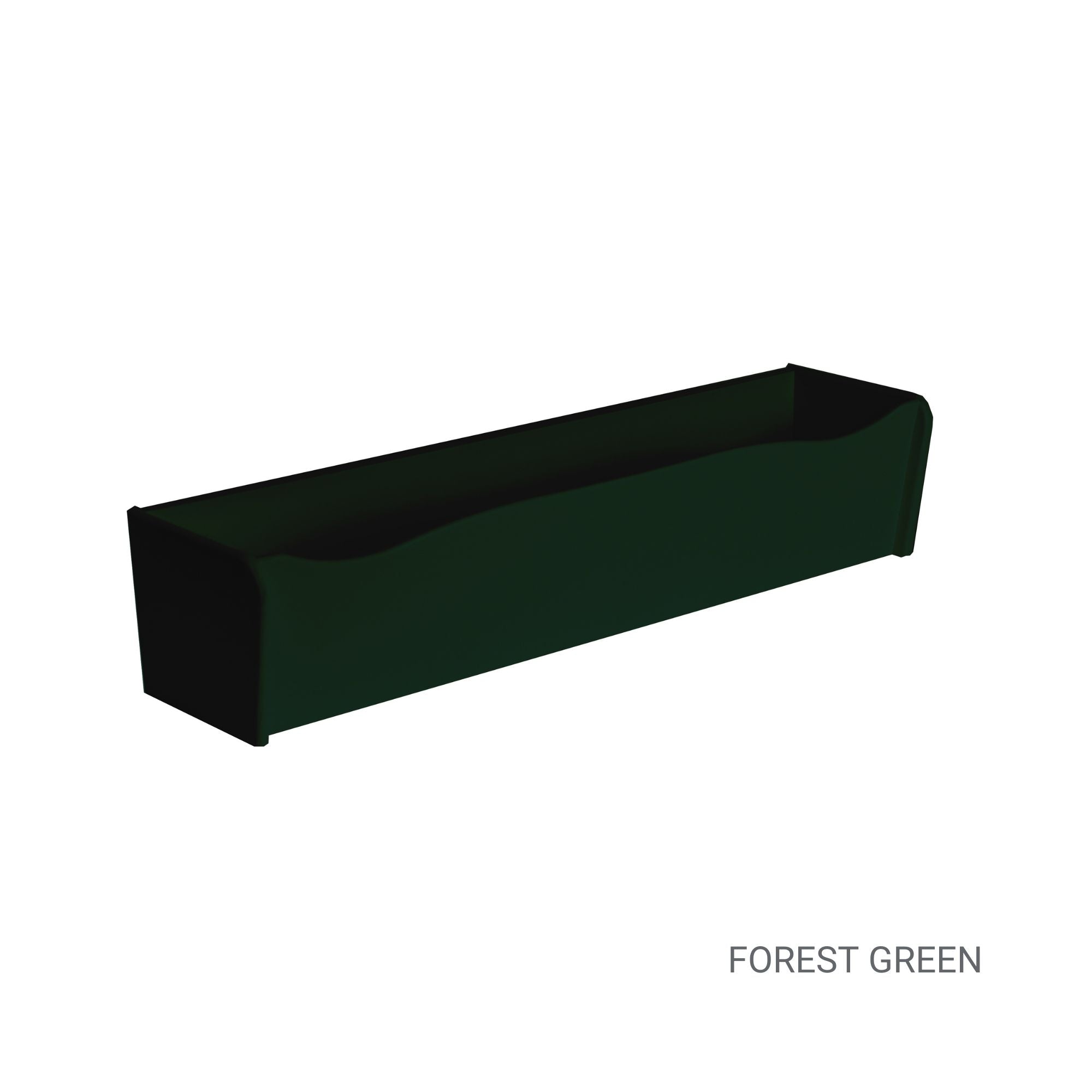 24" x 6" x 5" Forest Green Flower Box for Window Sills, Sheds, Playhouses, and MORE