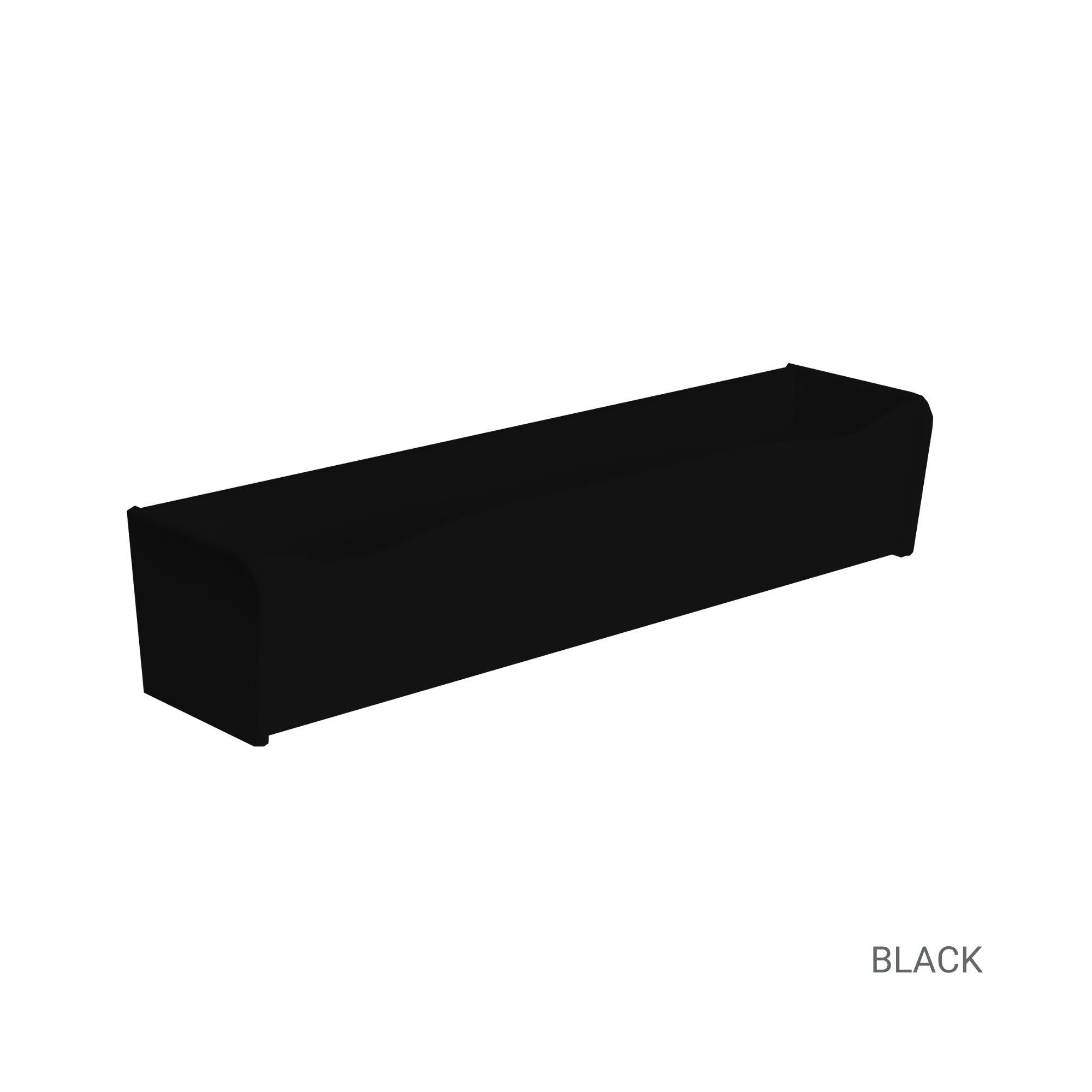 24" x 6" x 5" Black Flower Box for Window Sills, Sheds, Playhouses, and MORE