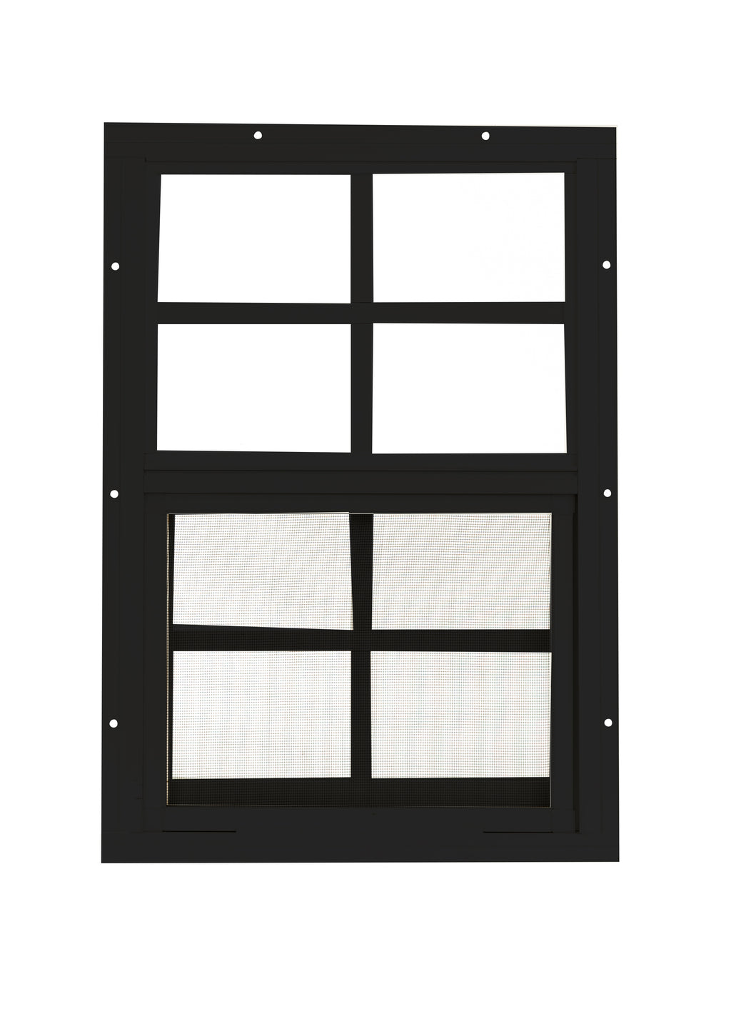 Tandefio 2 Pcs 18'' X 23'' Black Flush Mount Shed Window