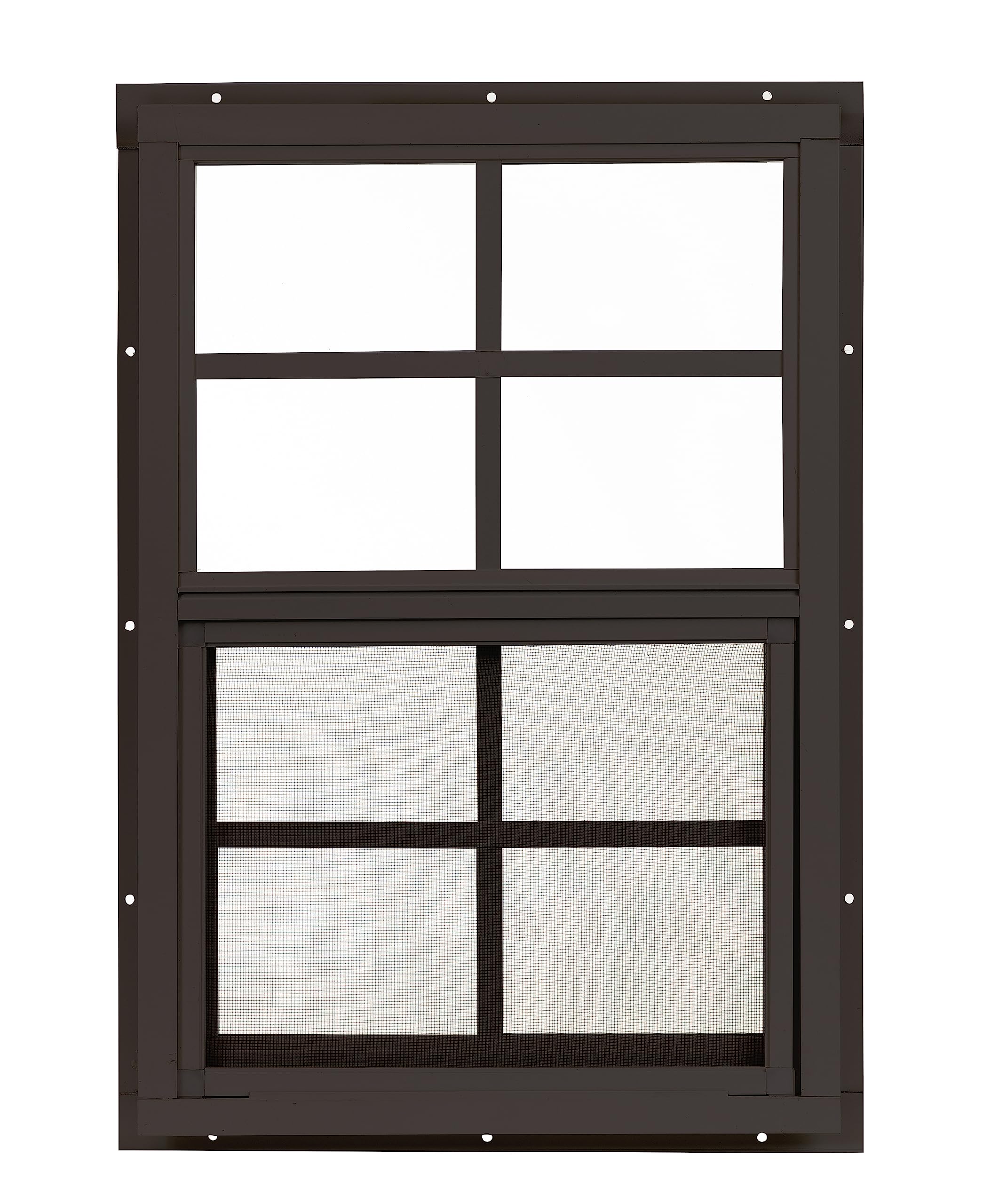 Apple Outdoor Supply 14x21 Shed Window, Flush Mount Sliding Window with Tempered Glass & Screen, 1-Pack