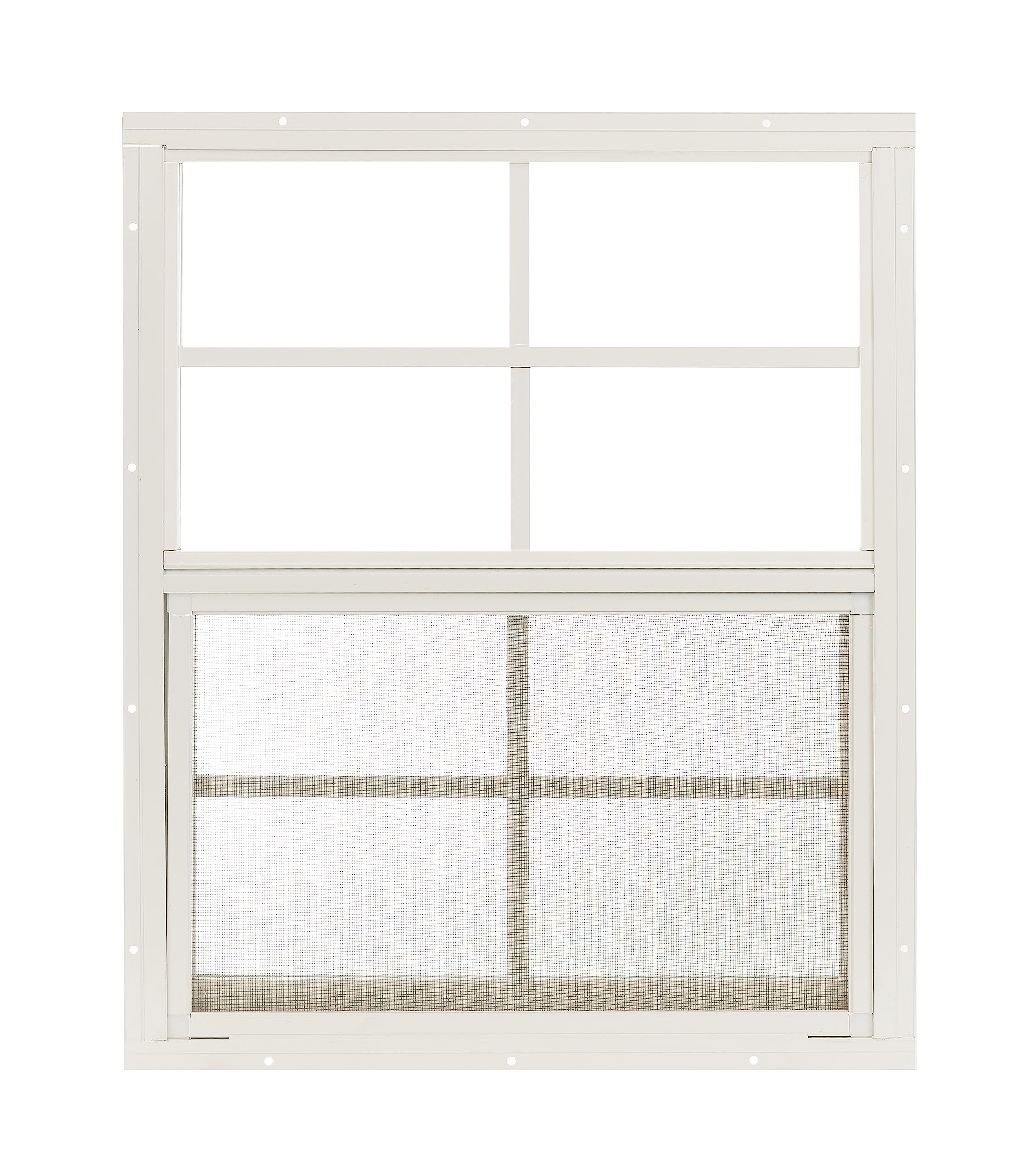 Apple Outdoor Supply 18x23 Shed Window, Flush Mount Sliding Window with Tempered Glass & Screen, 1-Pack