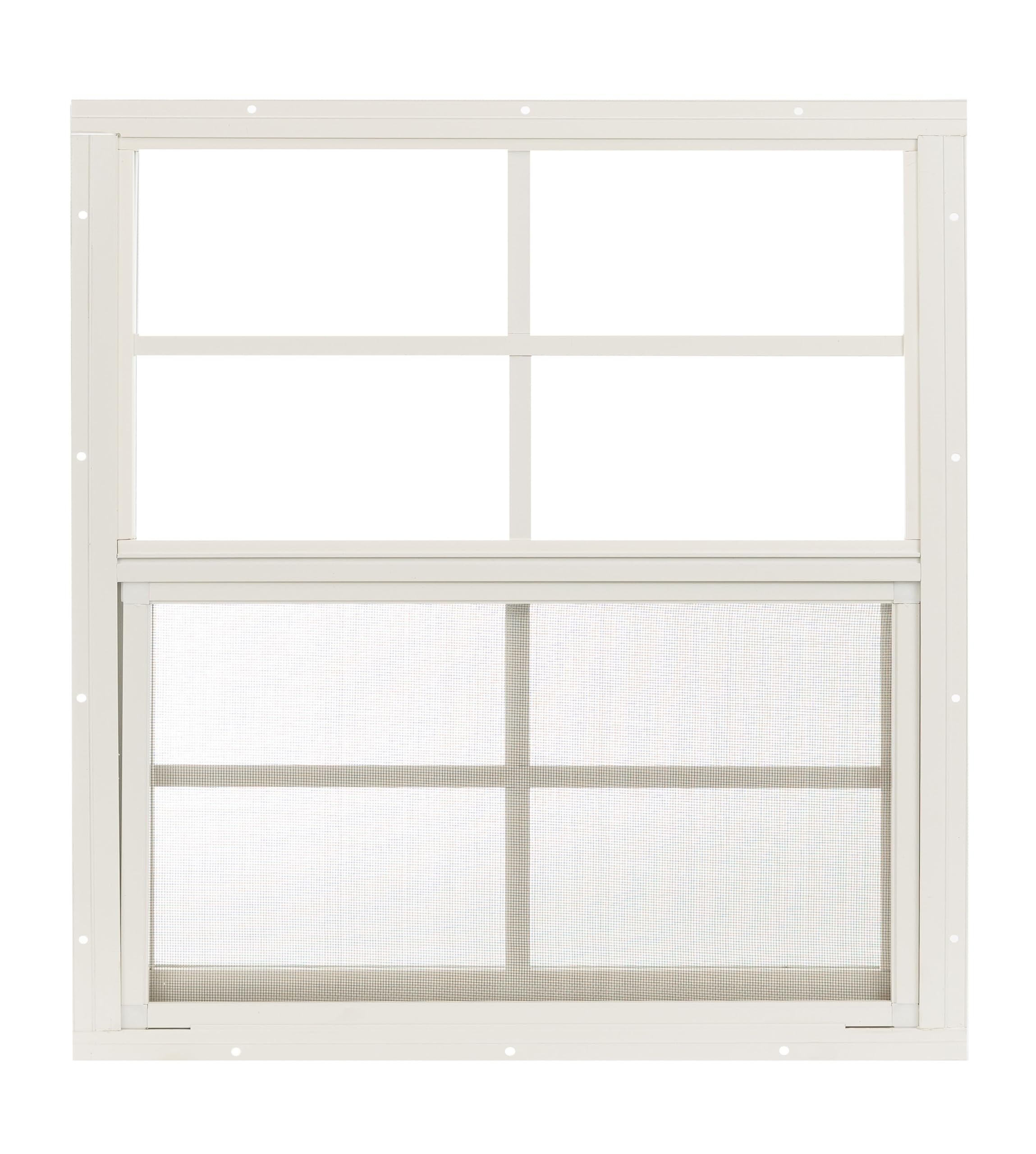 Apple Outdoor Supply 24x27 Shed Window, Flush Mount Sliding Window with Tempered Glass & Screen, 1-Pack
