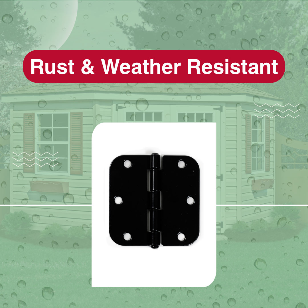 3-1/2" x 3-1/2" Rounded Corner Butt Hinge Kit (6 Pack)