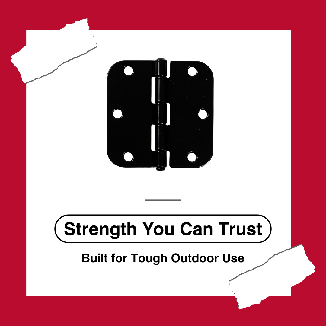 3-1/2" x 3-1/2" Rounded Corner Butt Hinge Kit (6 Pack)