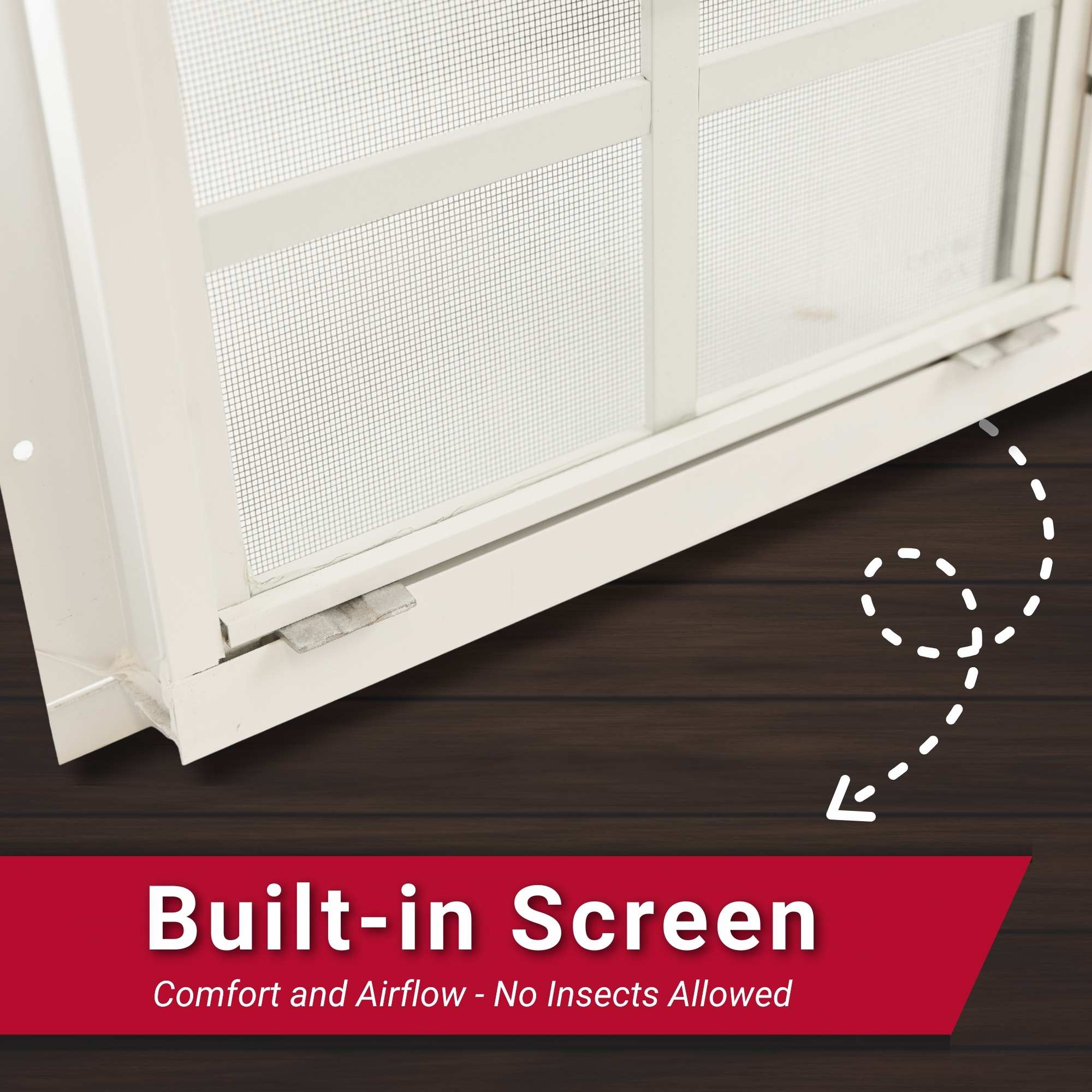 24" x 36" Flush Mount Sliding Shed Window | Tempered Glass, Screened, Rustproof Frame