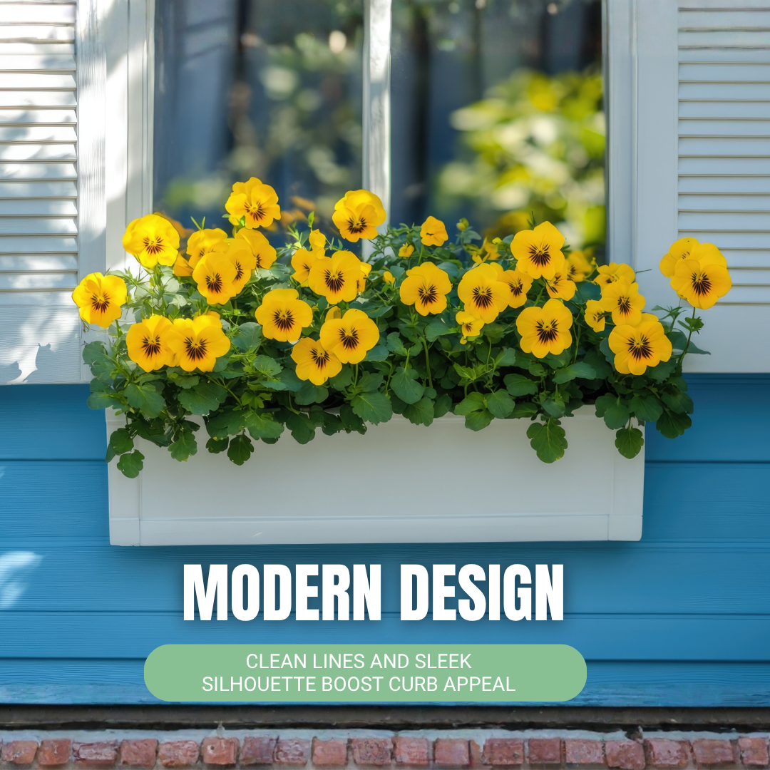 24" x 5" Paintable Flower Box for Shed Windows, 1-Pack