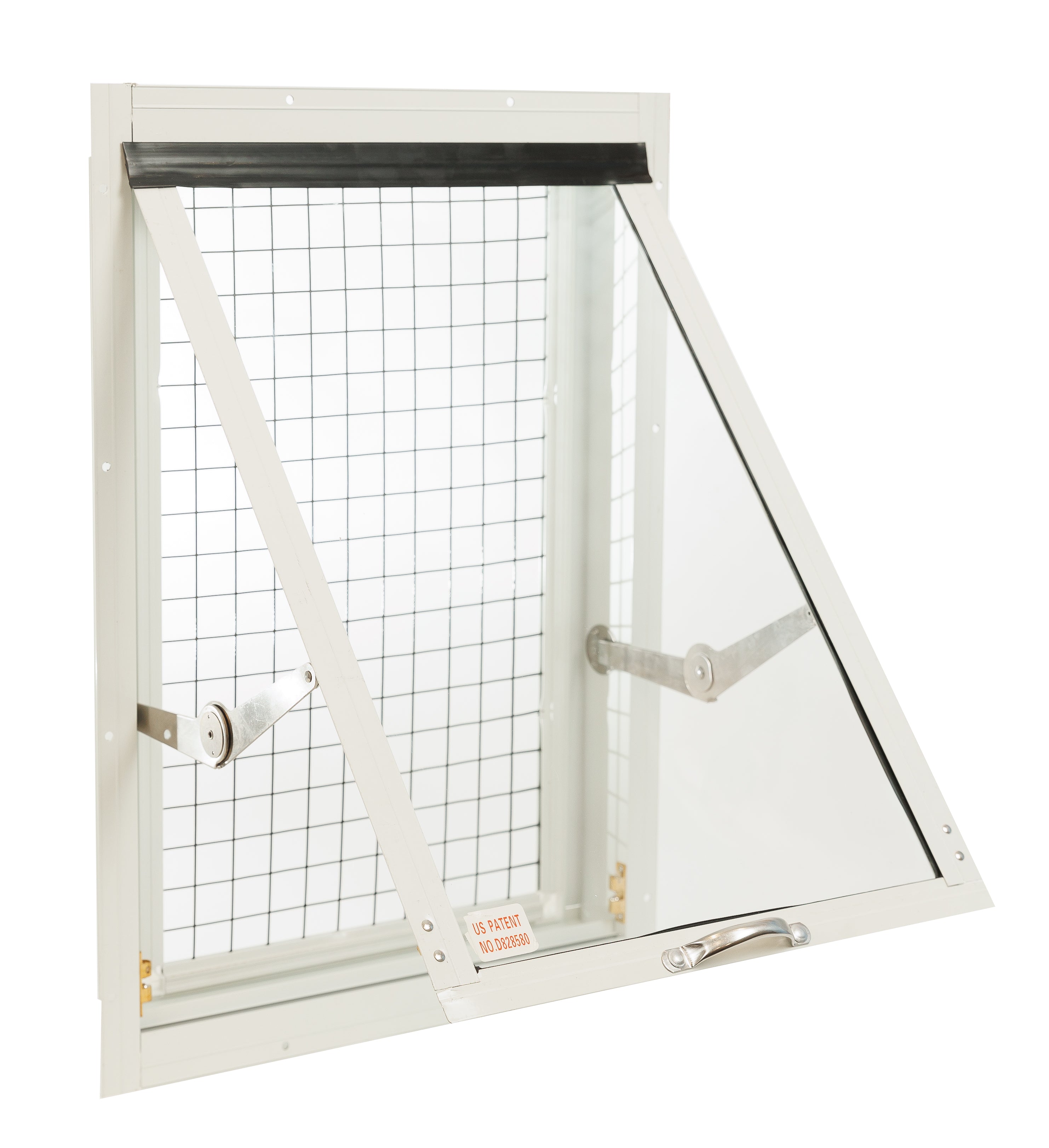 14" W x 21" H Brown Chicken Coop Flush Mount Tilt Out Window