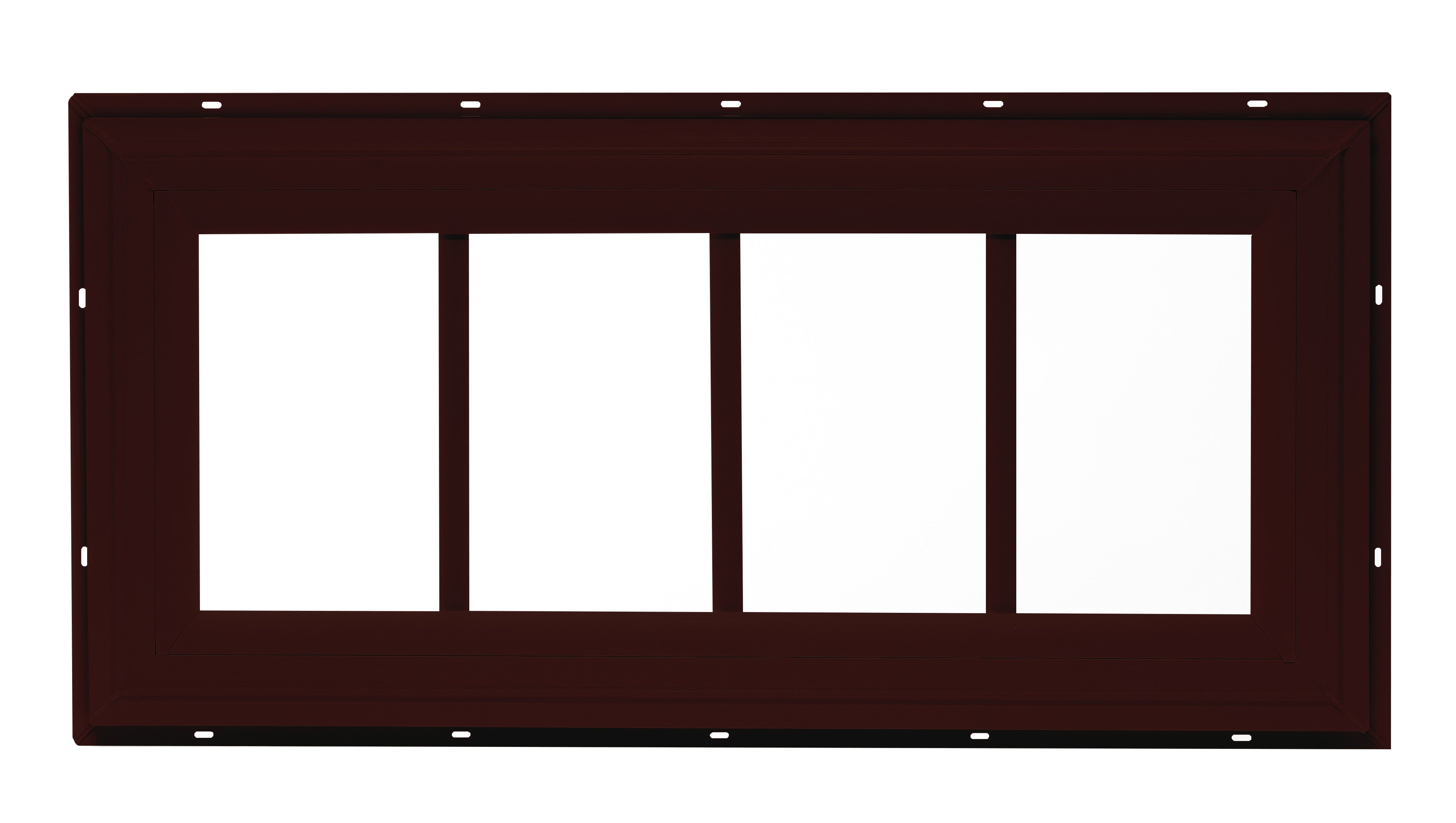 10.185" X 23" Transom J-Lap PVC Brown Window for Sheds, Playhouses, and MORE 