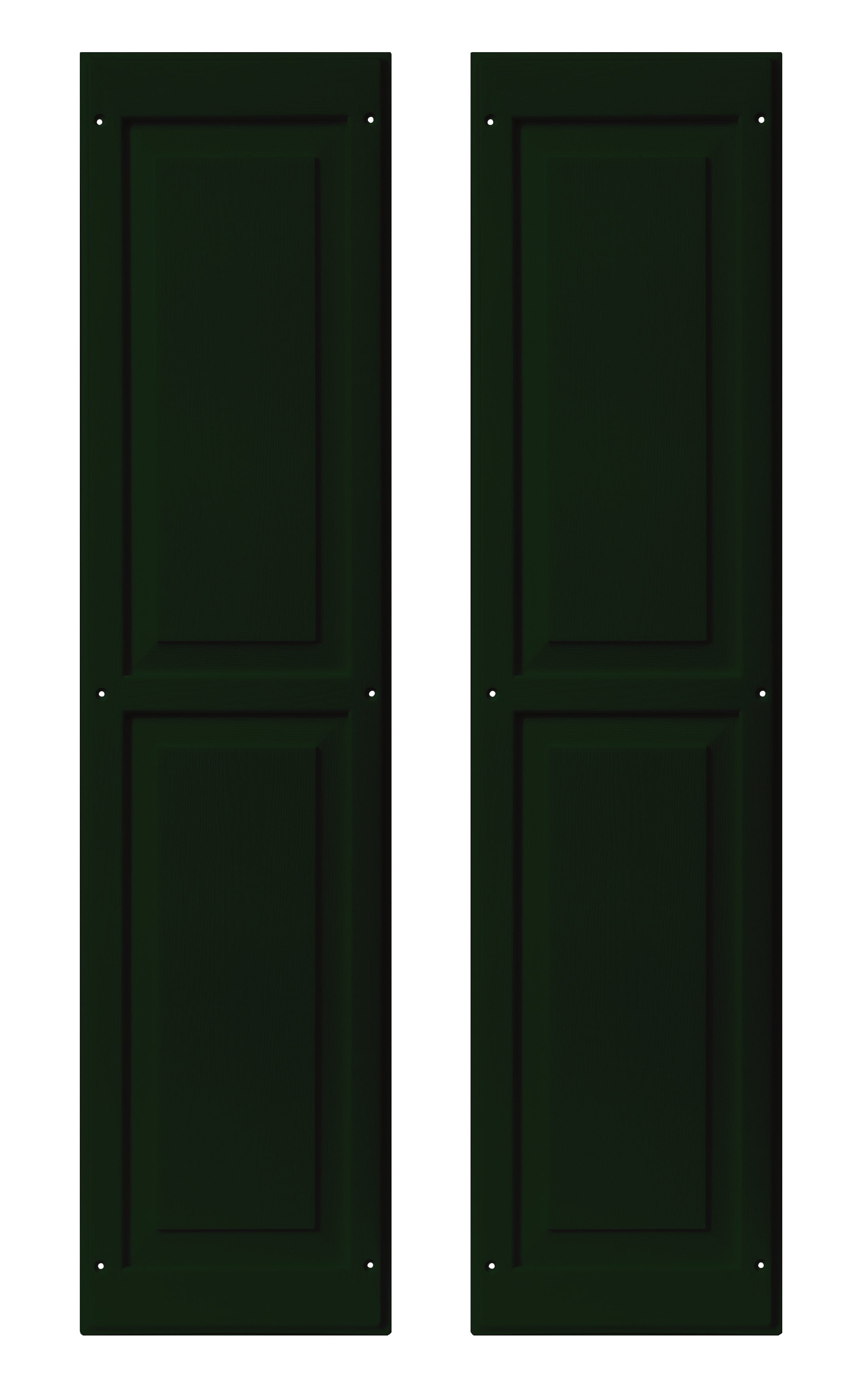 Pair of 9" W x 36" H Raised Panel Forest Green Shutters for Sheds, Playhouses, and MORE